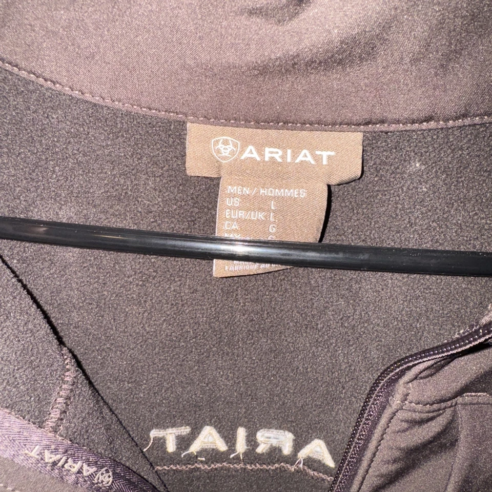 Brown Ariat Soft Shell Jacket Full Zip Size L Men's Western Cowboy - Image 2 of 4