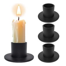4Pcs Candle Holders Iron Candlestick Holder Candle Stand Retro Tabletop Decor