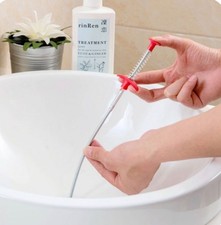 60cm Drain Cleaner Tool Sink Pipe Hair Remover Kitchen Bathroom Unclogging Tool
