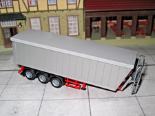 Herpa 076555 - Kippauflieger - Kempf Stöffel-Liner Stahlmulde - 3-achs - silber