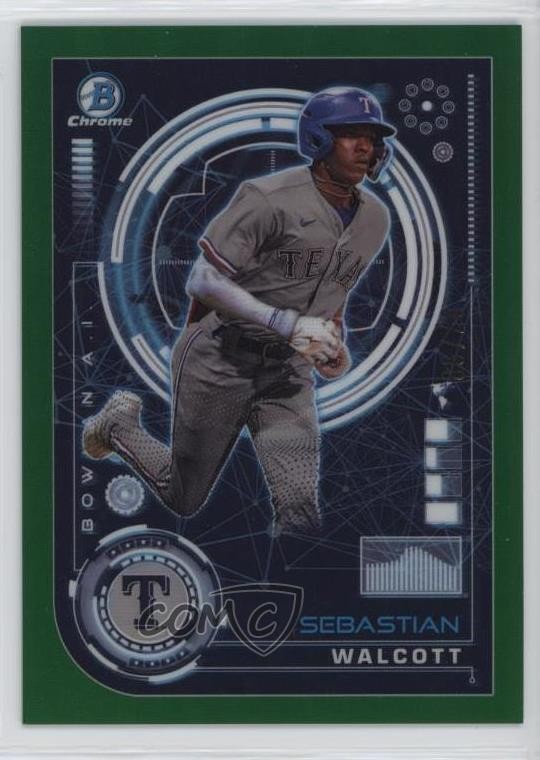 2024 Bowman Bowman AI Green Refractor 7/99 Sebastian Walcott #BAI-12 1ha9