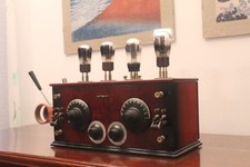 Tube Radio TSF France 4-Valve Battery Tube Radio Restored and Working 1925-1930