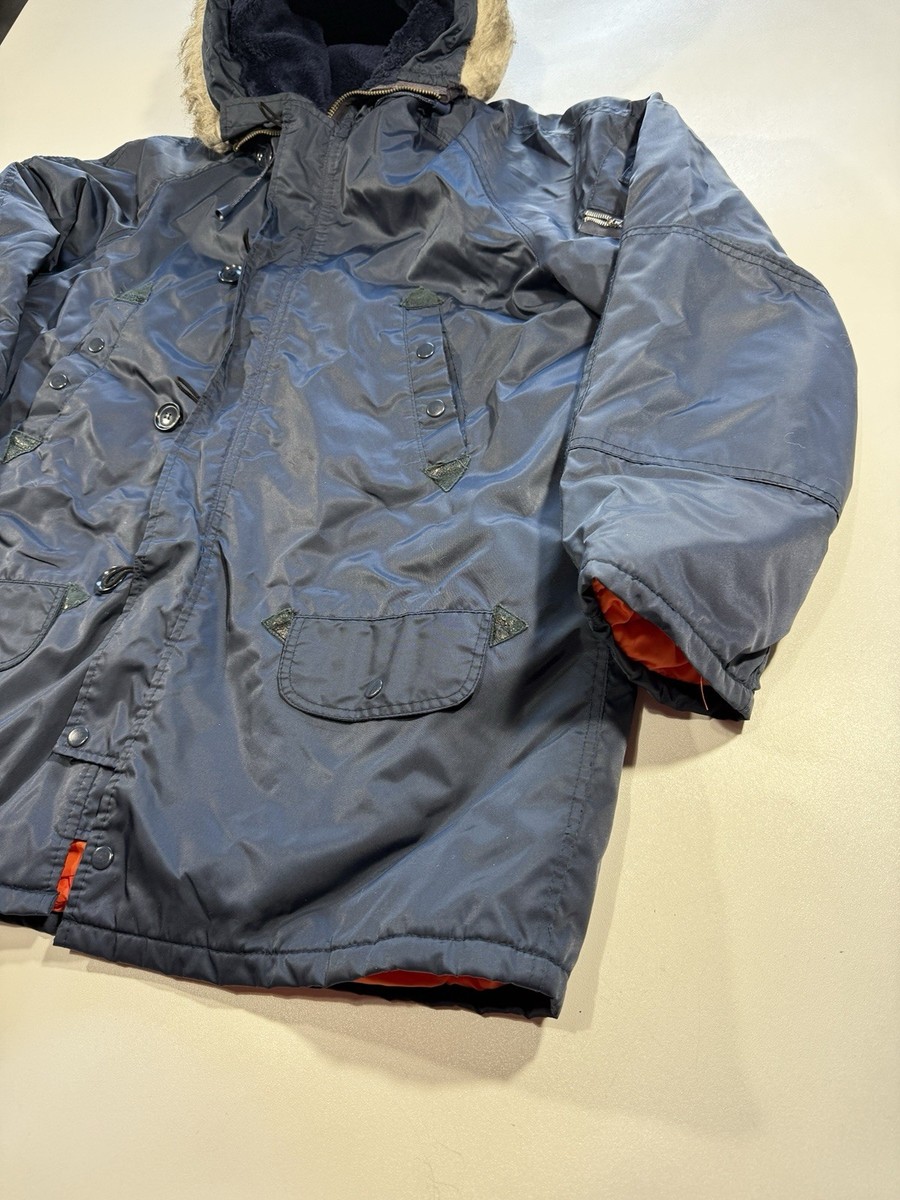 Vintage 70s 80s USAF N3B Snorkel Parka Style Jacket YKK Zippers L