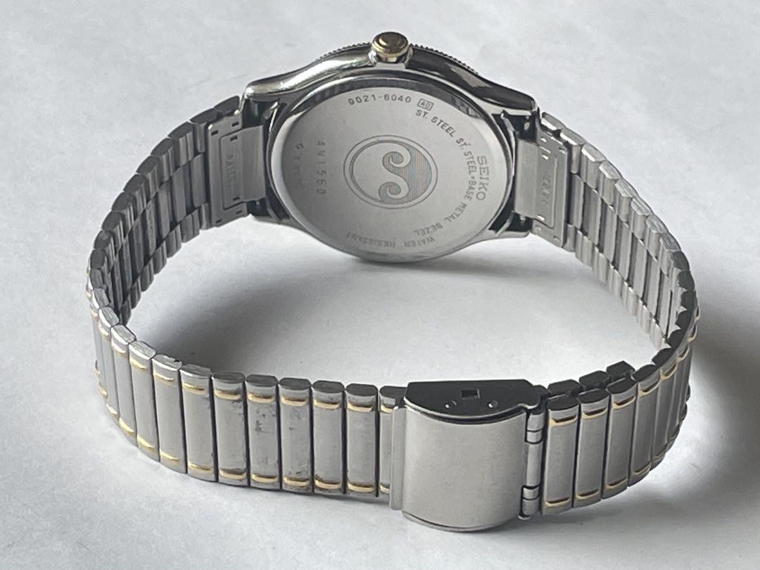 時計 SEIKO CHRONOS QUARTZ 9021-6040 SUWA Seiko Chronos 9021 6040 Quartz Watch Suwa Silver Dial 33mm