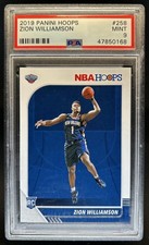 2019-20 Panini Hoops Zion Williamson RC Rookie #258 Pelicans PSA 9