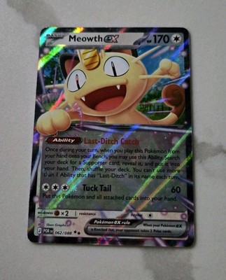 Meowth EX Full Art Holo Rare Perfect order 062/088 Pokémon Card