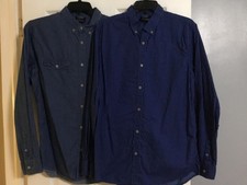 2 Livergy Mens Medium 15 1/2-15 3/4 Blue Long...