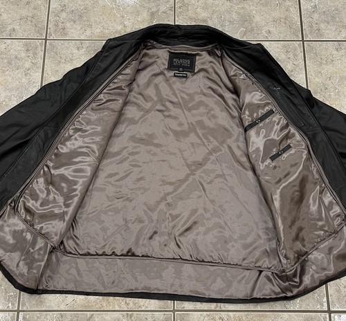 Vintage Y2K Herren XXL Wilsons Pelle Studio schwarz butterweich Leder Mantel Jacke - Bild 8 von 9