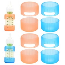 4PCS Separated Silicone Sleeves for Dr. Brown 4 oz Baby Bottles, Anti Breakage