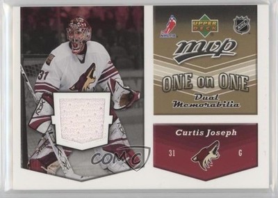 2006-07 Upper Deck MVP One on Dual Jerseys Dan Cloutier Curtis Joseph #OJ-JC 0o9