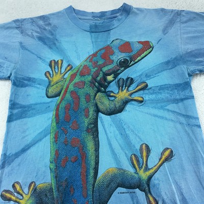 Vintage Rainforest Cafe Tie Dye T-Shirt Mens Medium Gecko Lizard