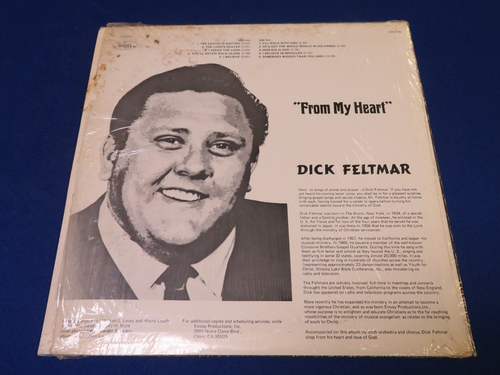 From My Heart--Dick Feltmar--Record LP Vinyl--Envoy--CFS 2140 - Picture 3 of 7