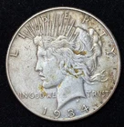 1934 Peace Silver Dollar |Philadelphia Mint | 90% Silver |#K31|