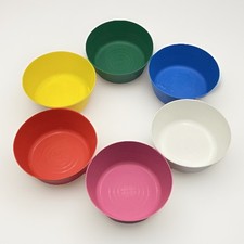 IKEA Colorful Kids Kalas Bowl Set Plastic Toddler Durable Rainbow Retro Lot 6x