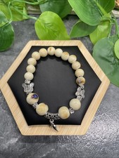 Handmade Ceramic Bead Beaded Stackable 6.25 Plus Stretch Bracelet New B224