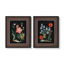 Rifle Paper Co. 16"x20" Botanical Poster Framed Wall Art Print Set of