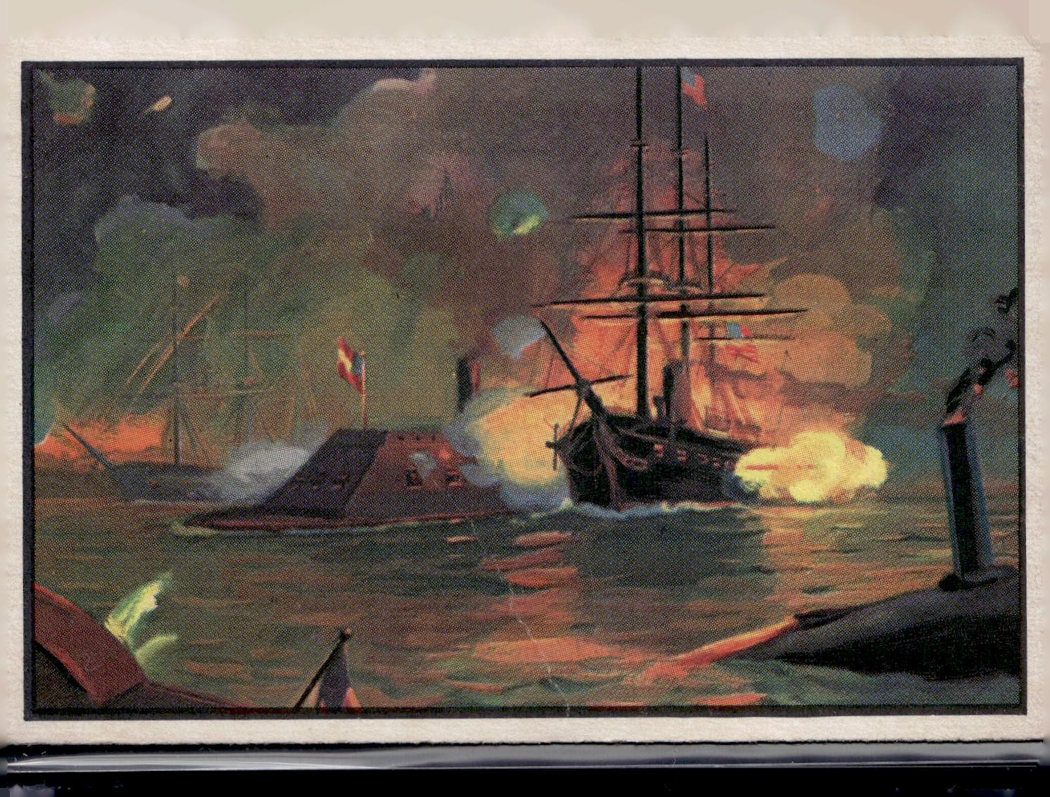 1954 Bowman Power fro Peace (R701-16) #31 Farragut Captures New Orleans