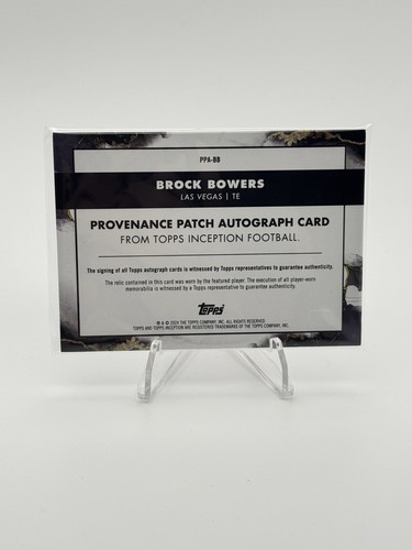 Parche usado para juegos 2024 Topps Inception - Magenta Brock Bowers RPA/50 #PPA-BB (RC) - Imagen 4 de 4