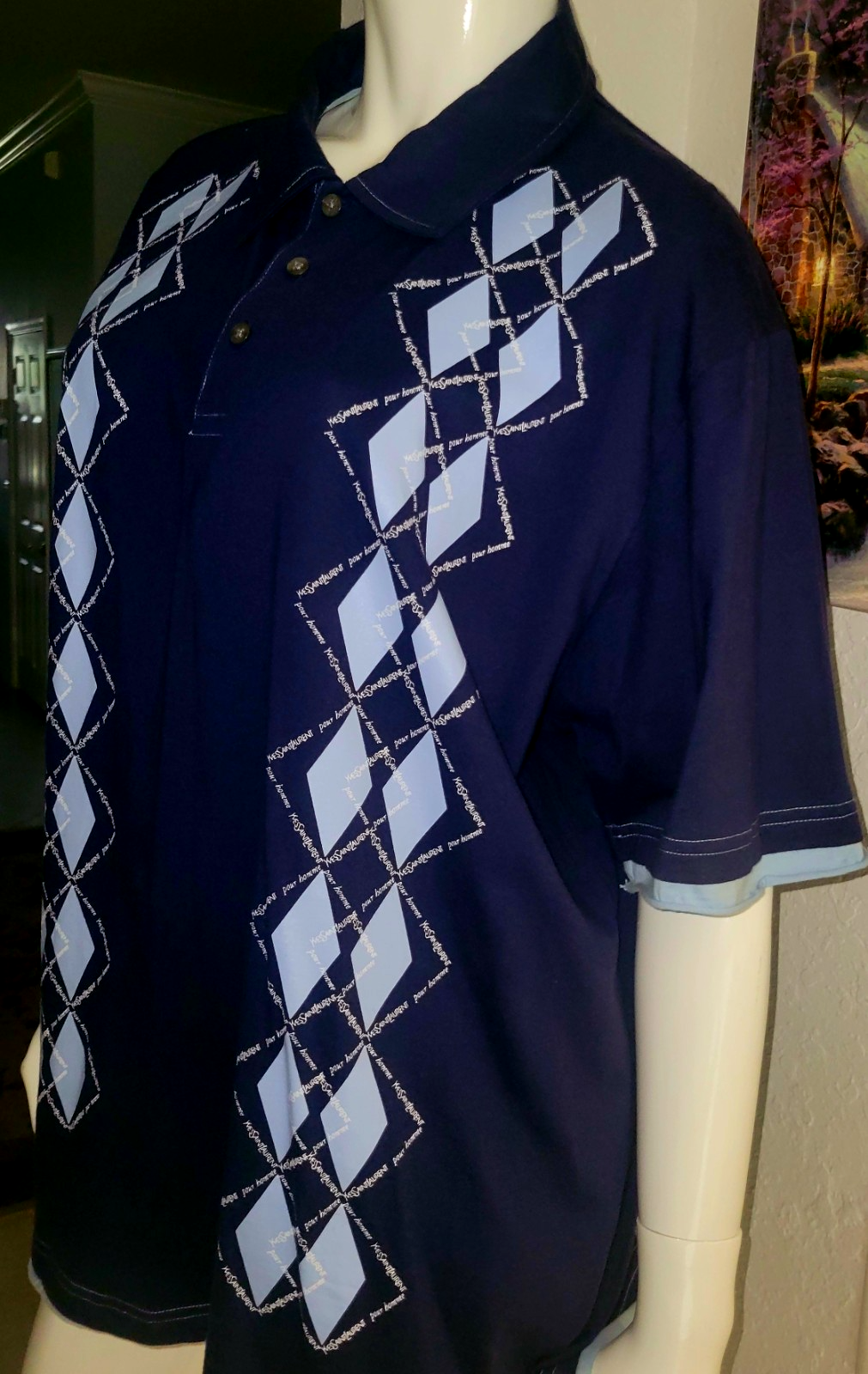 Polo Yves Saint Laurent Argile Logo 2XL YSL Uomo XXL