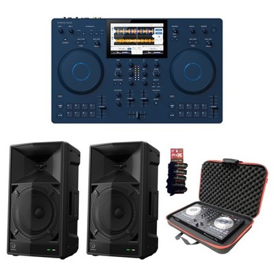 AlphaTheta OMNIS-DUO portable DJ system + 2x WAVE-EIGHT portable Speaker + Case