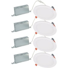Halo 6 In. 900 Lm. 5CCT Canless LED Light 4-Pack HLBSL609FS5-4PK Halo