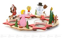Bastelset Adventskranz Mit Engel Und Weihnachtsmann Erzgebirge
