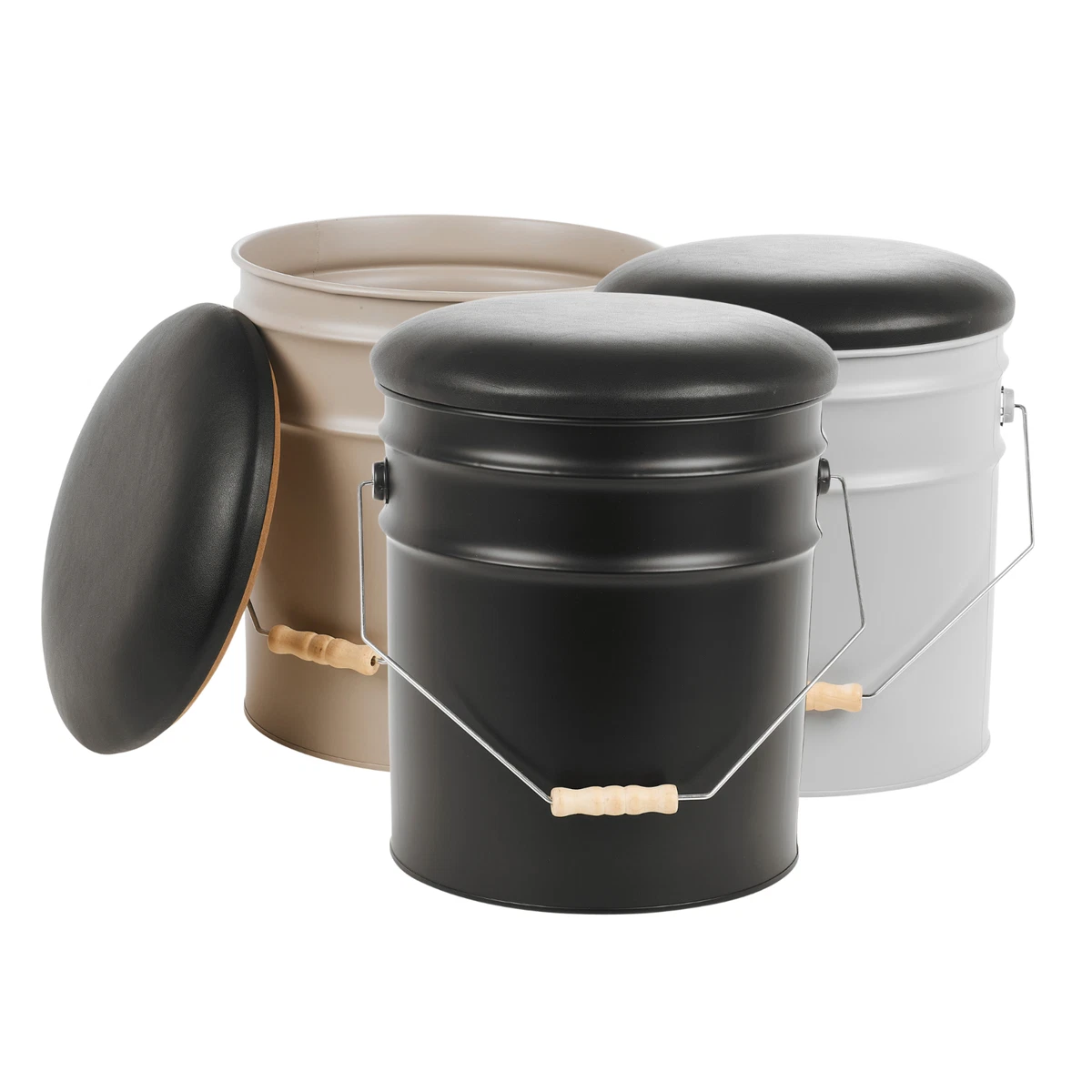 Leather drum online stool