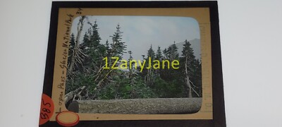 B85 Glass Magic Lantern Slide YELLOWSTONE LOGAN PASS GLACIER NATIONAL PARK