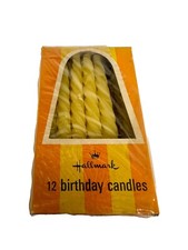 Vintage Hallmark Birthday Candles 35 Cents Price Yellow 12 Pcs