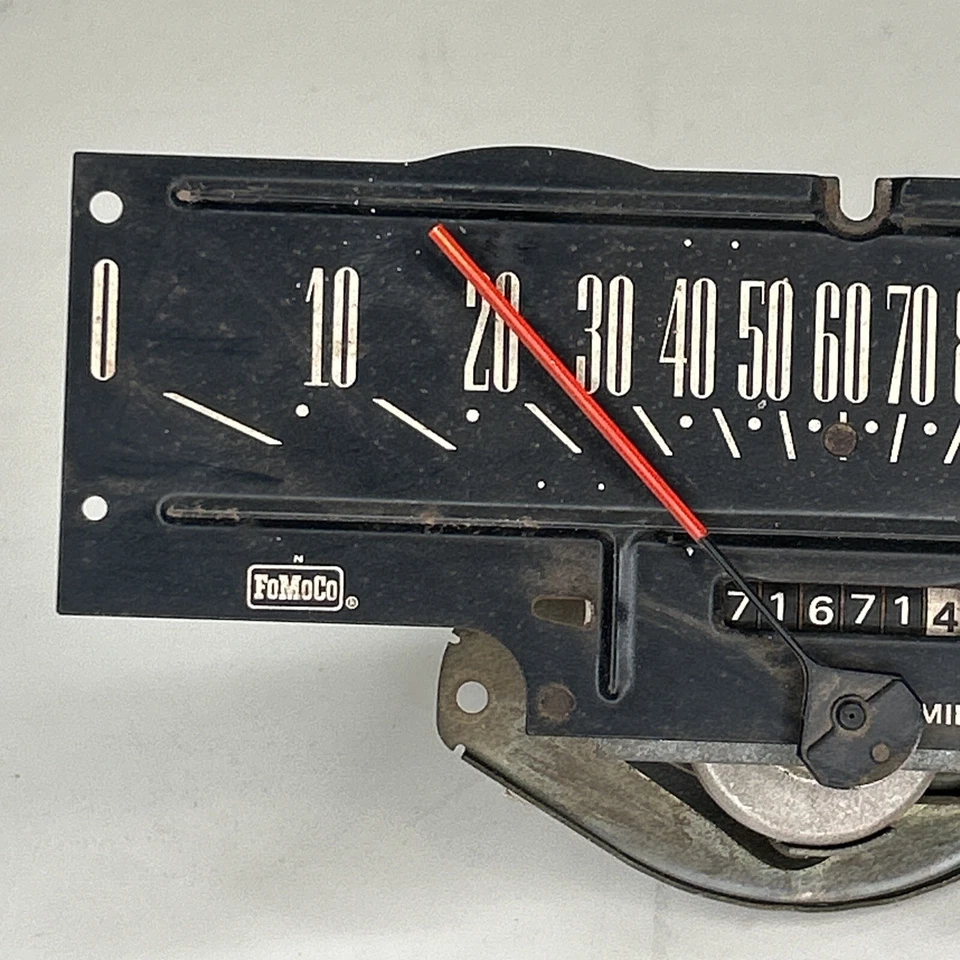 1965 1966 Ford Galaxie painel cluster medidor de velocidade lente moldura frontal LTD 7 FABRICANTE DE EQUIPAMENTO ORIGINAL - Imagem 2 de 4
