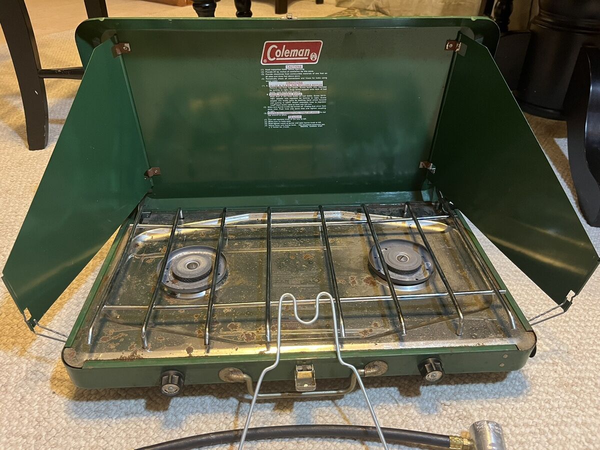 Vintage Coleman Deluxe Propane Camp Stove 2 Burners 5410A700 Vintage Coleman Deluxe Propane Camp Stove 2 Burners 5410A700
