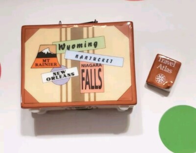 Suitcase PHB Porcelain Hinged Box Midwest of Cannon Falls - New in