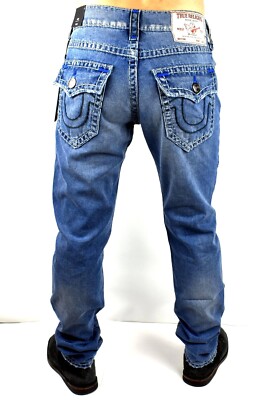 True Religion Men's Geno Relaxed Slim Super T Jeans - 106897 Size