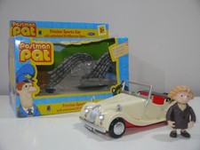 Postman Pat Large Friction Sports Car + Dr Gilbertson Figure + Original Box _VGC