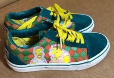 Vans x The Simpsons Old Skool Green Moe's Tavern Skate Shoe Mens Size 3.5M/5F