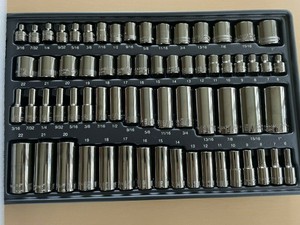 New Craftsman 3/8 Dr GUNMETAL 66pc SAE & Metric 6pt Standard & Deep