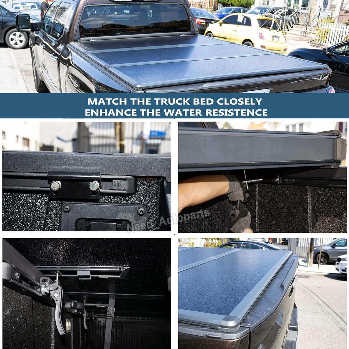 Roll-Up Tonneau Cover For 2019-2025 Chevy Silverado / GMC Sierra 1500 – 6.5/6.6ft Bed W/ Lamp – Motorparter