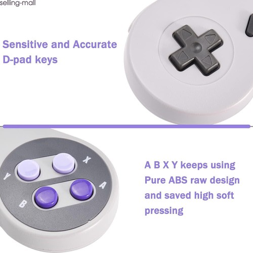 2PACK Wired/Wireless SNES Gamepad for Super Nintendo Entertainment System SNES - Picture 15 of 40