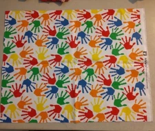 Finger paint Hand Prints fabric 267360