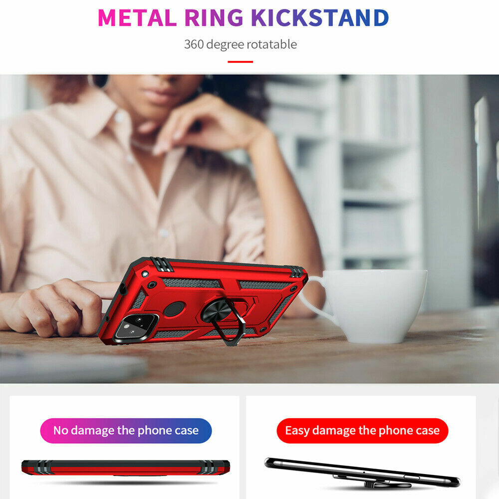 Case Ring Kickstand Armor Shockproof Hybrid Cover For Google Pixel 5a 5G 4XL