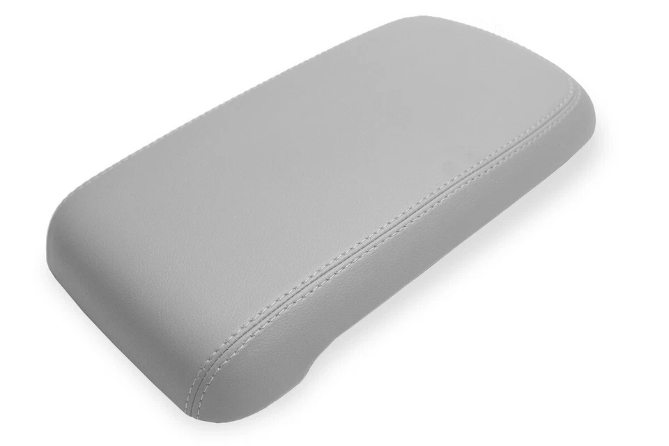 Tapa de consola cubierta de cuero para Chevrolet Colorado 2015-2022 gris claro Foto 2 de 4