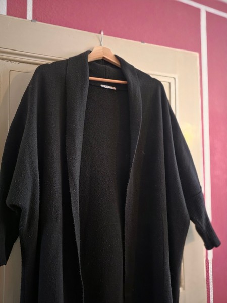 Damen Strickjacke schwarz One Size offen weich sehr guter Zustand