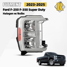 For 2023-2025 Ford F250 F350 Super Duty Halogen Headlight Wbulb Right Passenger For 2023-2025 Ford F250 F350 Super Duty Halogen Headlight Wbulb Right Passenger