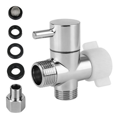 Bidet T Adapter with Shut Off Brass Valve 7/8 X 7/8 X 1/2 or 3/8 Tee Connector