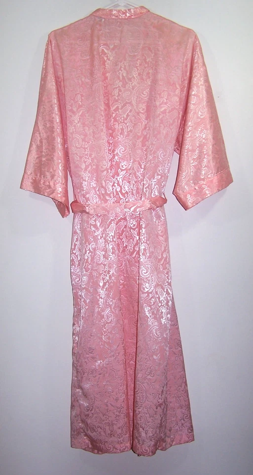 Albornoz largo satinado rosa Valerie Stevens talla M Foto 2 de 3