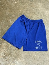 Vintage Retro Knight Sword Mesh Blue Shorts Sz. Small