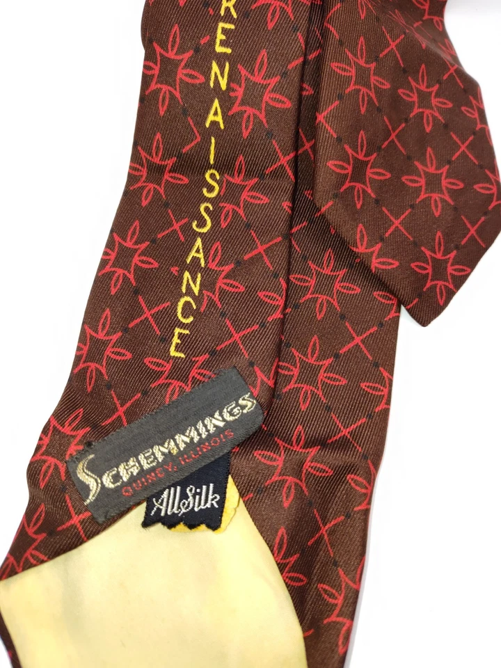 Corbata de seda vintage renacentista para hombre hecha a mano Foto 3 de 3