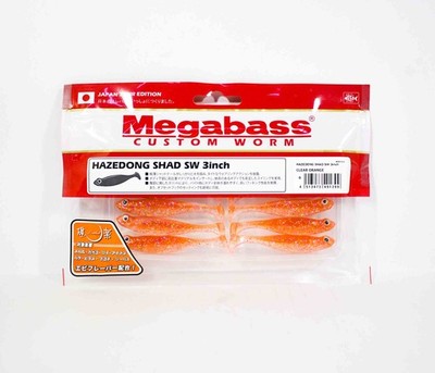 Megabass Soft K�der Hazedong Shad SW 3 Zoll Clear Orange (1399)