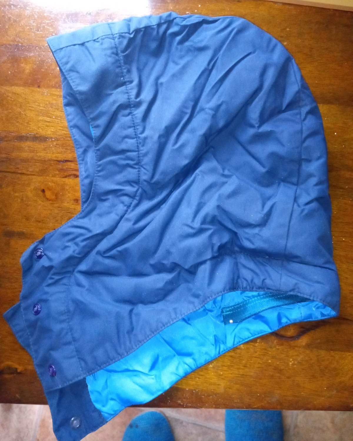 Vintage Patagonia Women's Guide Heavy Parka Jacket Hood Size 10 Navy Blue Teal thumbnail 9