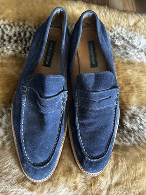 Gordon Rush Men's Size 13  Blue Leather Suede Dress Loafers Great condition